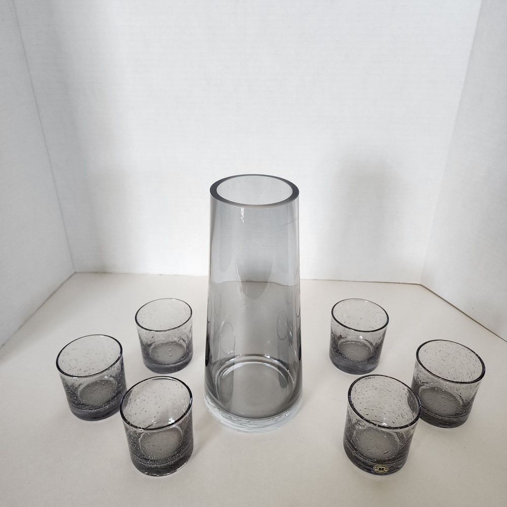 6 Votive Candle Holders And Vase